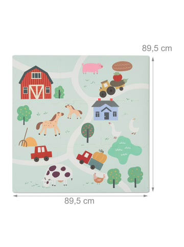 relaxdays 21tlg. Puzzlematte "Farm" in Bunt