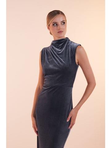 Unique Kleid Powerful Apperance Dress in Blue/Grey