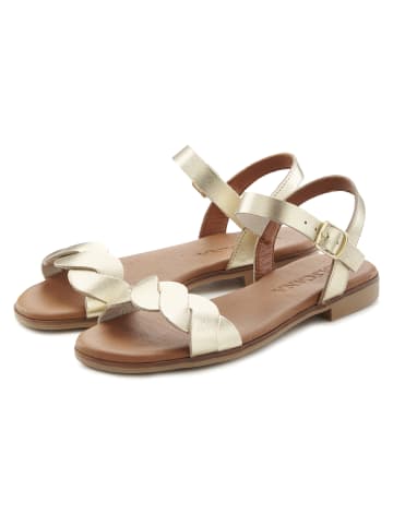 LASCANA Sandale in goldfarben
