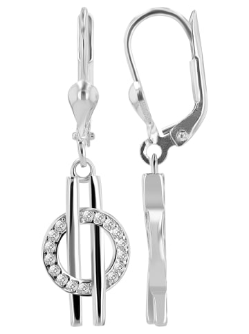 Adeliás Damen Anhänger aus 333 Gold mit Zirkonia in silber