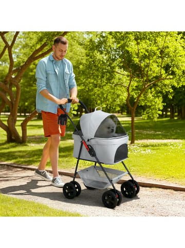 Pawhut Hundewagen 76L x 50B x 102H cm