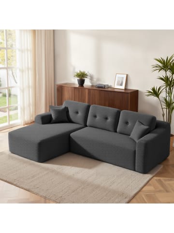 VASAGLE Ecksofa Camila in Grau - (B)242 x (H)73 x (T)152 cm