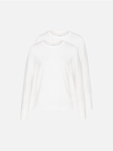 Erlich Textil  2er Pack Light Touch lockeres Langarmshirt aus Lyocell - seidig weich in ecru