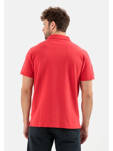 Camel Active Piqué Poloshirt aus reiner Baumwolle in Rot