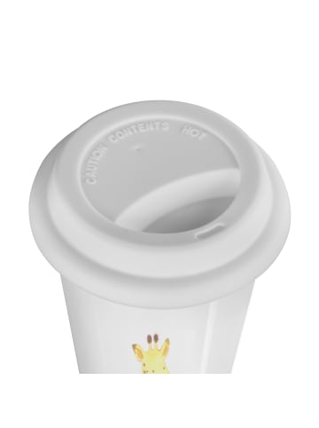 Mr. & Mrs. Panda Thermobecher To Go Giraffe Zufrieden mit Spruch in Weiß
