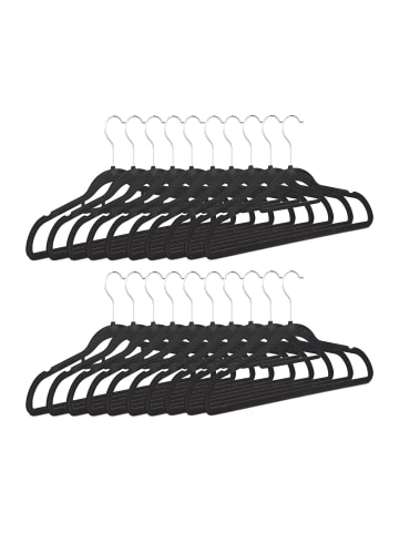 relaxdays 100x Kleiderbügel in Schwarz