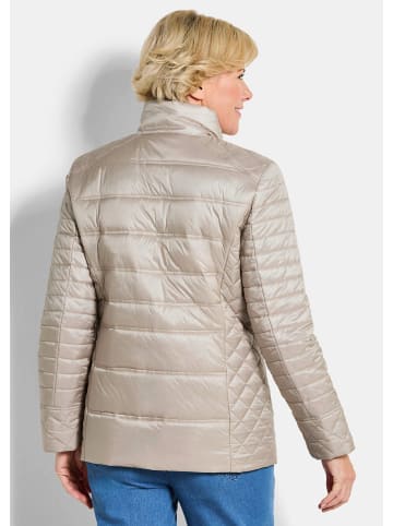 GOLDNER Übergangsjacke mit Muster-Mix in taupe