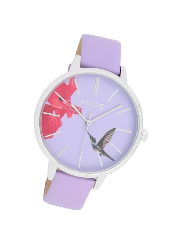 Oozoo Analog-Armbanduhr Oozoo Timepieces lila groß (ca. 42mm)
