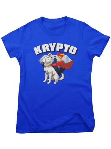 Superman Shirt "Krypto The Superdog Girly Tee" in Blau