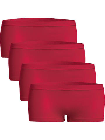 Con-ta Baumwolle, Feinripp Pants 4er-Pack in rot