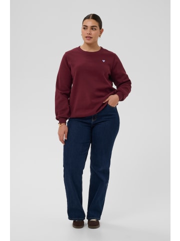 KAFFE curve Sweatshirt KClia Loose fit in Windsore Wine/Blue Heart