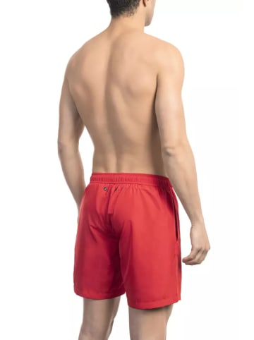 Bikkembergs Rot Schwarz Polyester Herren Badeanzug