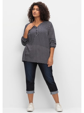 sheego Stretch-Jeans in blue black denim