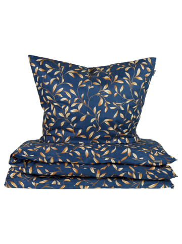 Schiesser Renforcé-Bettwäsche-Set Liliebeth in Blau-Beige