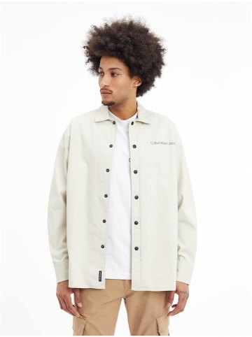 CALVIN KLEIN JEANS Langarmhemd in eggshell