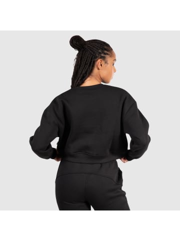 SMILODOX Crop Sweatshirt Sherry in Schwarz