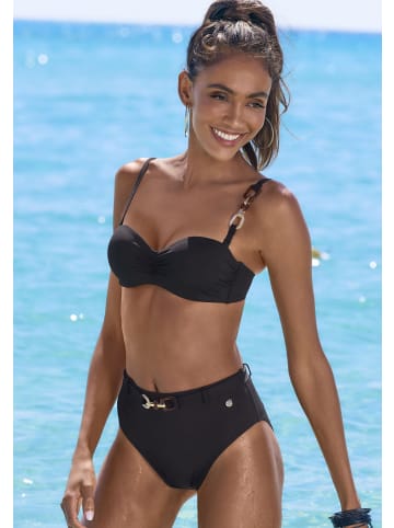 LASCANA Bügel-Bandeau-Bikini-Top in schwarz