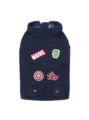Marvel Marvel Denim Jacke Hund Größe XXS Hunde Outfit Baumwolle Polyester in Blau