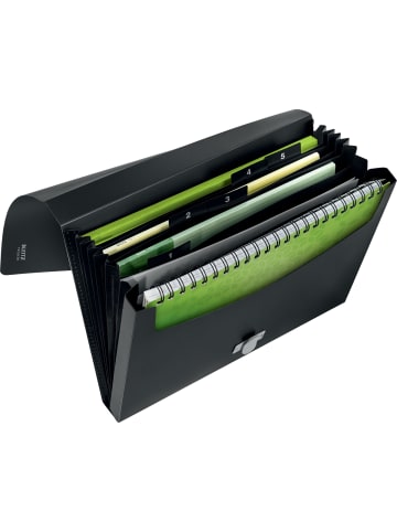 Leitz Projektmappe Recycle A4 PP 5 Fächer schwarz