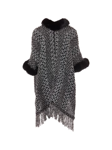 osha Poncho in Schwarz