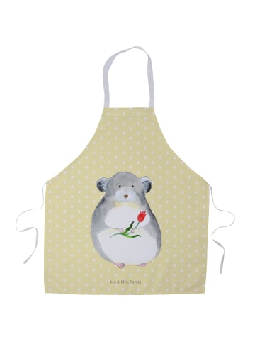 Mr. & Mrs. Panda Schürze Chinchilla Blume ohne Spruch in Gelb Pastell