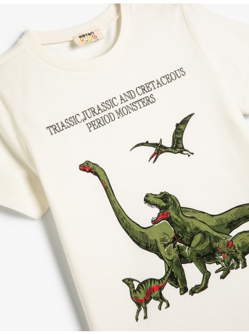 KOTON T-shirt in Ekru