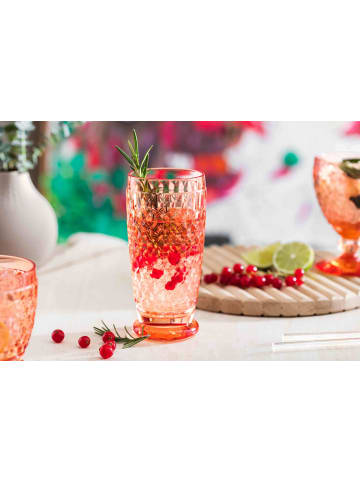 Villeroy & Boch 4er Set Longdrinkgläser Boston Coloured in – 400 ml in Apricot