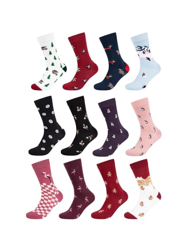 Fun Socks Socken Adventskalender 12er Pack motifs in women selection