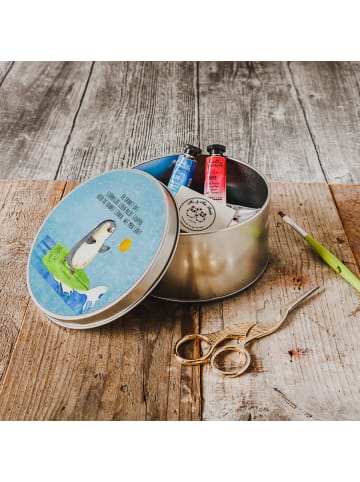 Mr. & Mrs. Panda Dose Pinguin Surfer mit Spruch in Eisblau