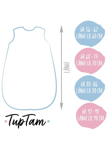 TupTam Baby Ganzjahres Schlafsack Wattiert in grau/braun