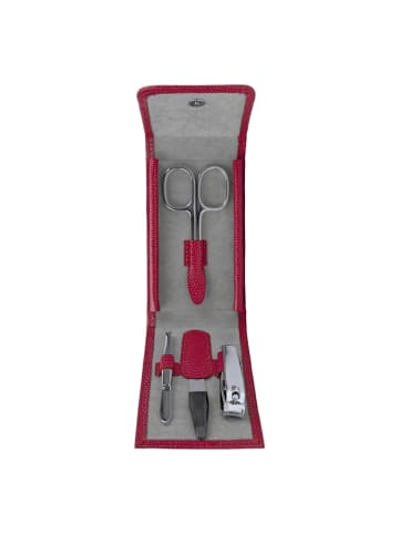 Windrose Beluga Schmuckkasten Leder 10 cm in beere