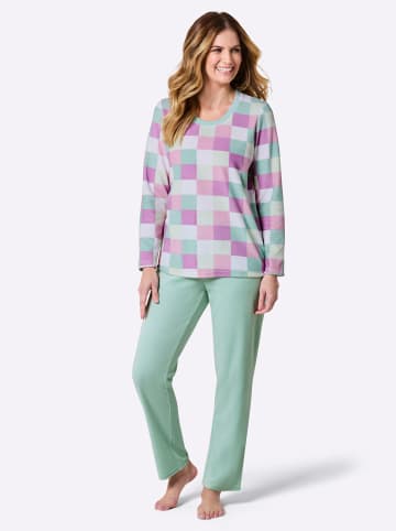 WITT WEIDEN Schlafanzug in kalkmint-rosé-bedruckt