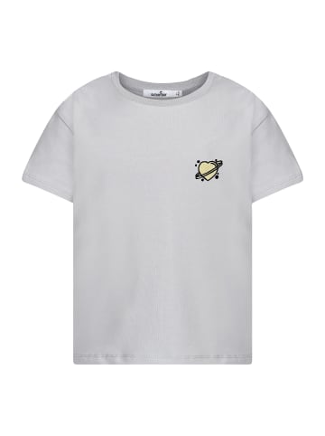 SATURNDAY T-Shirt mit Herz-Stickerei in Grau