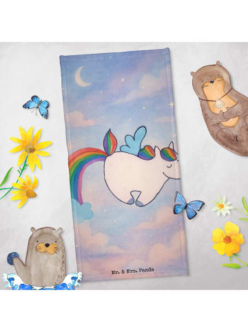 Mr. & Mrs. Panda Handtuch Einhorn Fliegendes Pferd Design ohne S... in Weiß