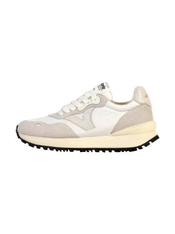 Victoria Viento Nylon-Leder-Sneaker Beige