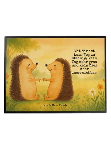Mr. & Mrs. Panda schreibtischunterlage Igel Liebe Design mit Spruch in Weiß