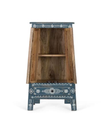 Giner y Colomer Handbemalter Kommode aus Mangoholz in Blue
