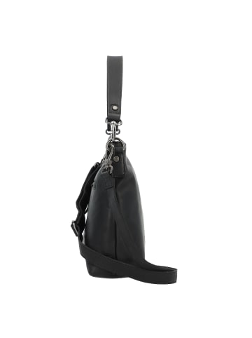 The Chesterfield Brand Wax Pull Up Schultertasche Leder 25 cm in schwarz