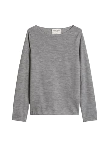Marc O'Polo Strickpullover slim in Fine Grey Melange