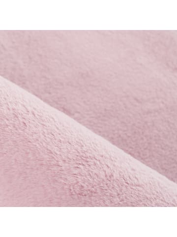 KADIMA DESIGN Teppich Kurzflor Waschbar Einfarbig NECKAR Strapazierfähig OEKO-TEX in Rosa
