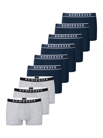 Schiesser Retro Short / Pant 95/5 Organic Cotton in Dunkelblau / grau