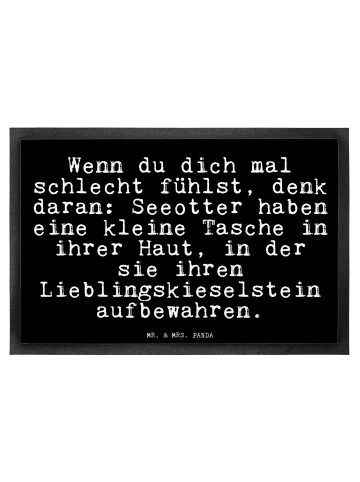 Mr. & Mrs. Panda Fußmatte Wenn du dich mal... mit Spruch in Schwarz