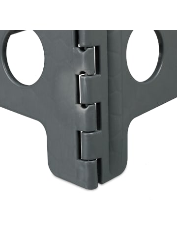 relaxdays Klapphocker in Hellgrau - (B)39 x (H)39 cm x (T)32 cm