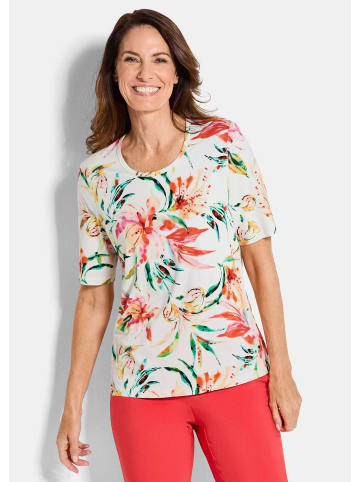 GOLDNER Cityshirt mit floralem Muster in bunt / gemustert