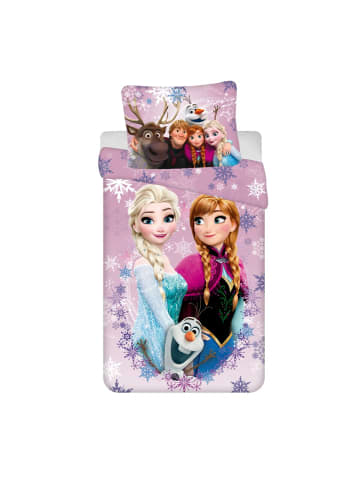 Disney Disney Frozen Bettwäsche-Set 140x200 cm + 70x90 cm aus 100% Baumwolle in Lila