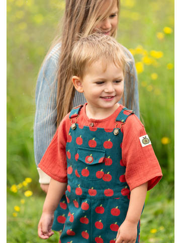 Little Green Radicals Latzhosen-Shorts in Blau