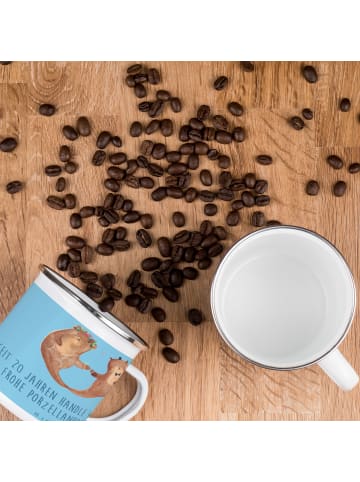 Mr. & Mrs. Panda Kaffeebecher 20. Hochzeitstag Porzellanhochzeit... in Sky Blue