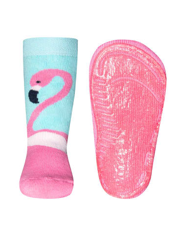 ewers 2er-Set Stoppersocken Flamingo in mondlicht / chinapink