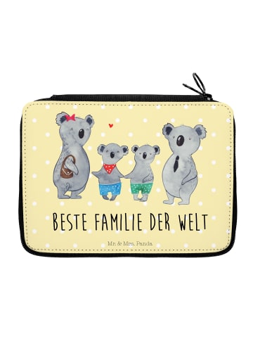 Mr. & Mrs. Panda Schulmäppchen Koala Familie zwei mit Spruch in Gelb Pastell
