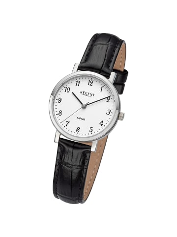 Regent Analog-Armbanduhr Regent Lederarmband schwarz klein (ca. 30mm)